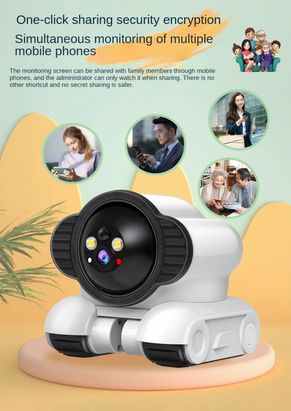 Mobile Dual Lens 4MP PTZ Camera | Wireless IP WIFI Smart Home Security Two-way Audio Surveillance Baby & Pet Monitor