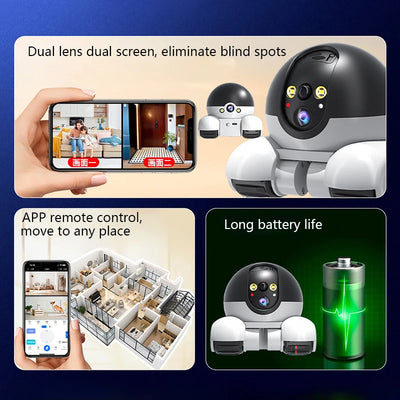 1080P Pet Tracking WIFI Camera Home Security Protection Surveillance Camera Mobile APP Remote Control Baby Pet Monitor Robot Cam